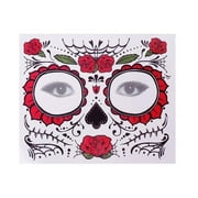 CUJMH Waterproof Day Of The Dead Face Dress Up Halloween Temporary Tattoo Stickers N2